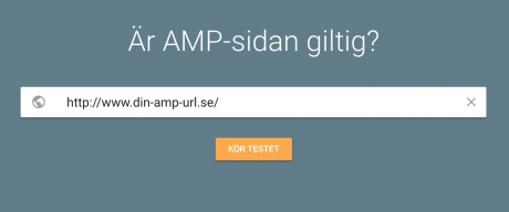AMP testing tool