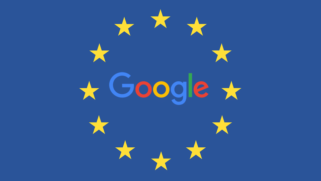 Google logga på EU-flagga
