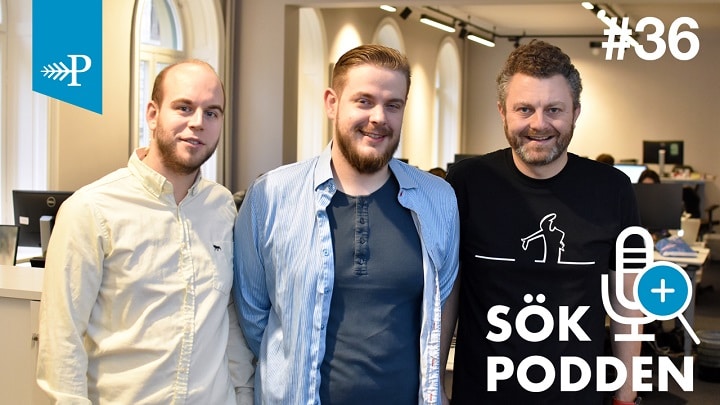 Pontus Karlsson, Nicklas Krus och Michael Wahlgren i avsnitt 36 av Sökpodden
