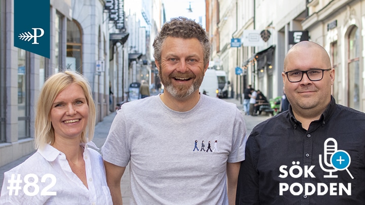 Maria Fernholm, Michael Wahlgren och Sonlard Berglund i avsnitt 82 av Sökpodden